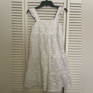 Vineyard vines kids white eyelet dress